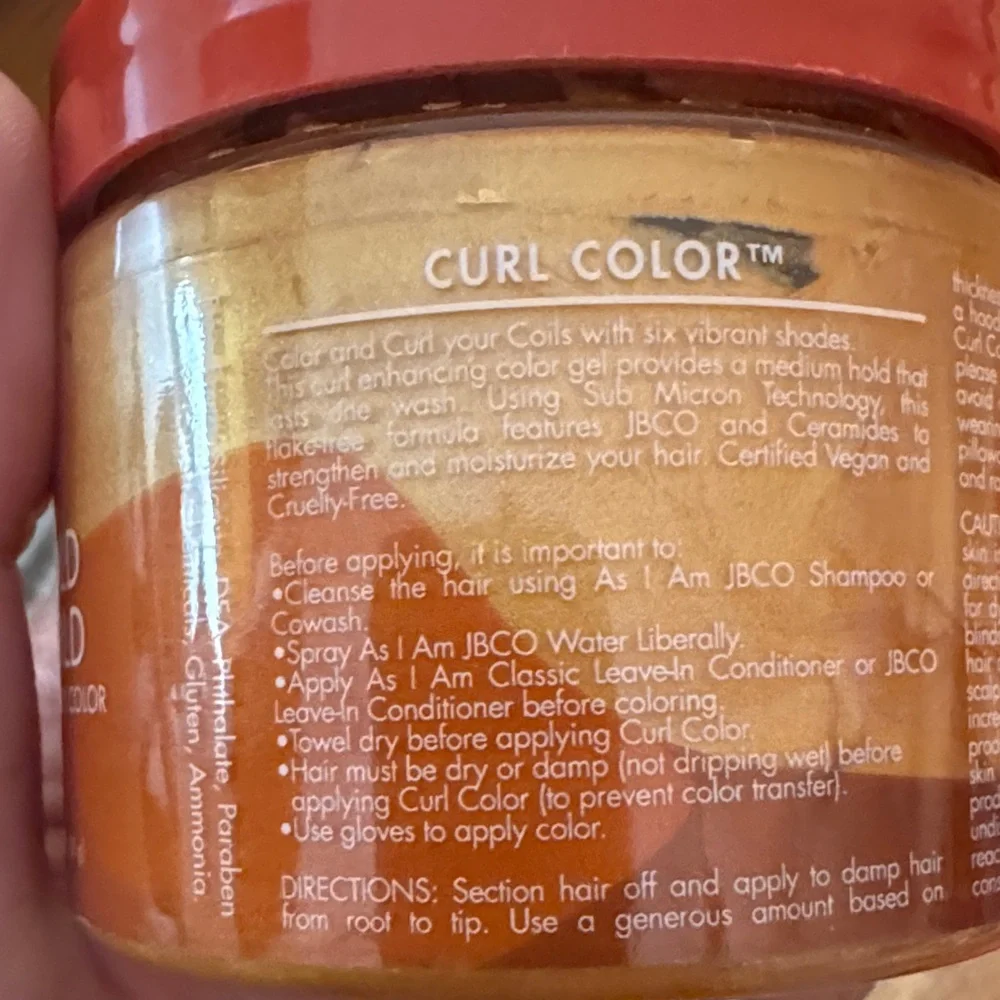 Set of 2 AS I AM HOT RED and BOLD GOLD temporary hair color hair curl gel